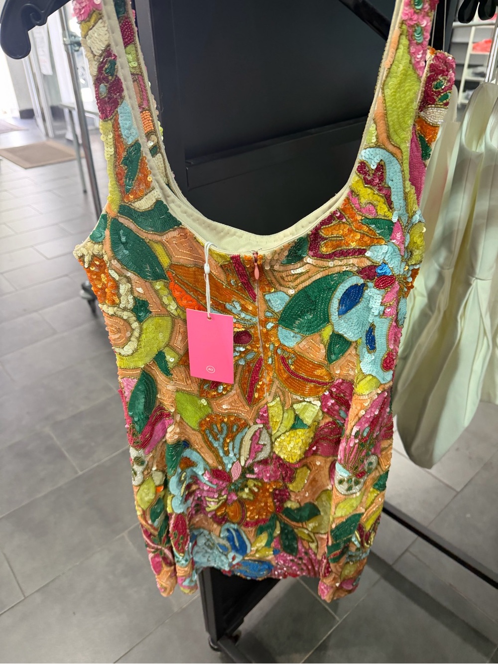 Amanda Uprichard Augustine Floral Beaded Mini Dress NWT - Picture 6 of 12